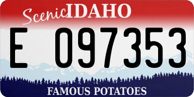 ID license plate E097353