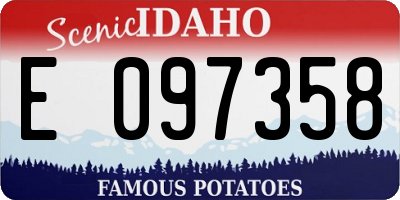 ID license plate E097358