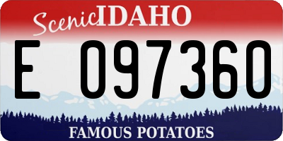 ID license plate E097360