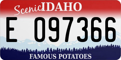 ID license plate E097366