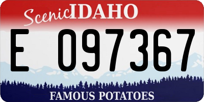 ID license plate E097367