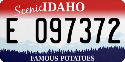 ID license plate E097372
