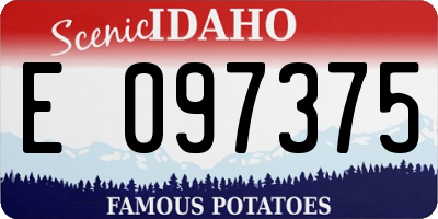 ID license plate E097375