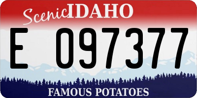 ID license plate E097377