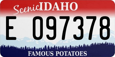 ID license plate E097378