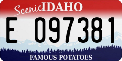 ID license plate E097381