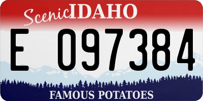 ID license plate E097384