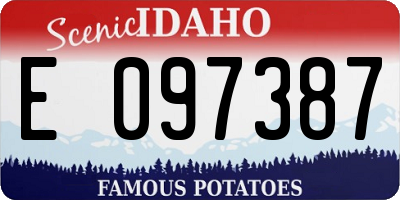 ID license plate E097387