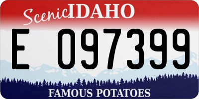ID license plate E097399