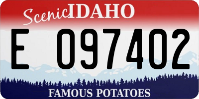 ID license plate E097402
