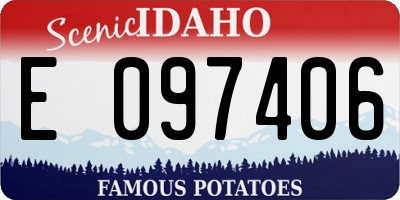 ID license plate E097406