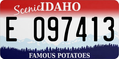 ID license plate E097413