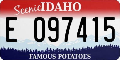ID license plate E097415