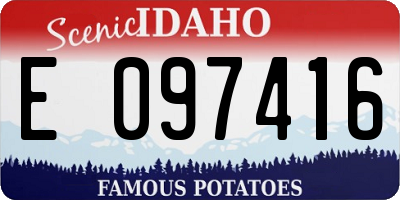 ID license plate E097416