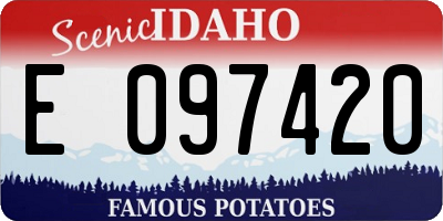 ID license plate E097420