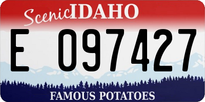 ID license plate E097427