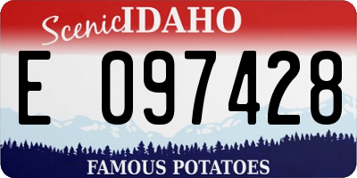 ID license plate E097428