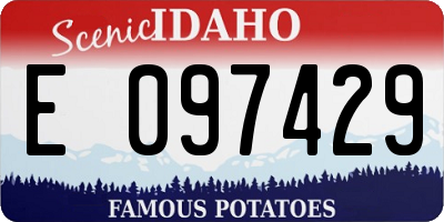 ID license plate E097429