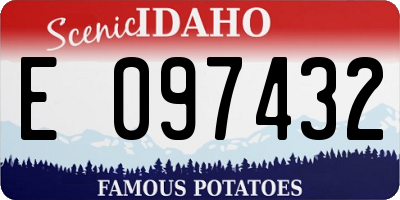 ID license plate E097432