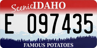 ID license plate E097435