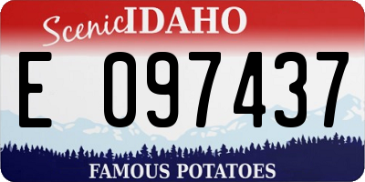ID license plate E097437