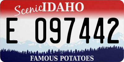 ID license plate E097442