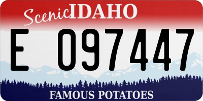 ID license plate E097447