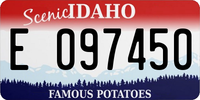 ID license plate E097450