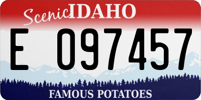 ID license plate E097457