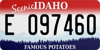 ID license plate E097460