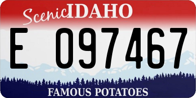 ID license plate E097467