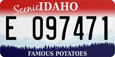 ID license plate E097471