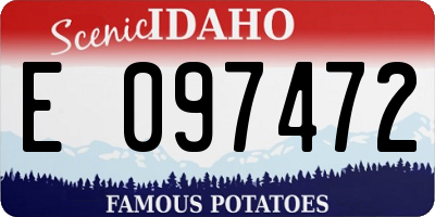 ID license plate E097472