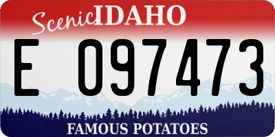 ID license plate E097473
