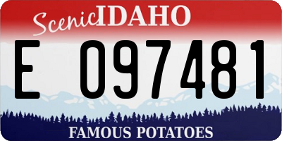 ID license plate E097481