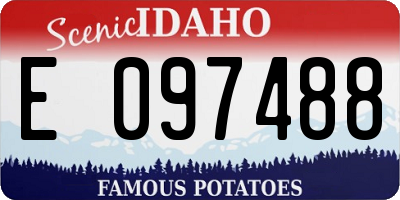 ID license plate E097488