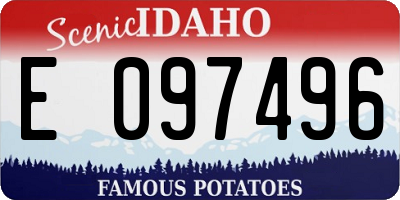 ID license plate E097496