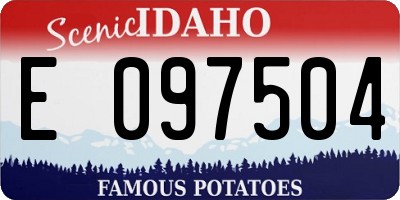 ID license plate E097504