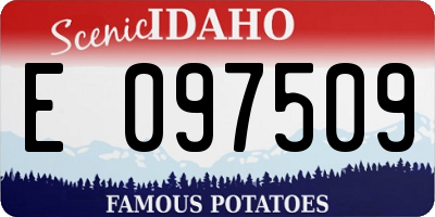 ID license plate E097509