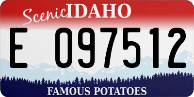 ID license plate E097512