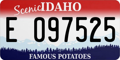 ID license plate E097525