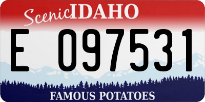 ID license plate E097531