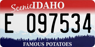 ID license plate E097534