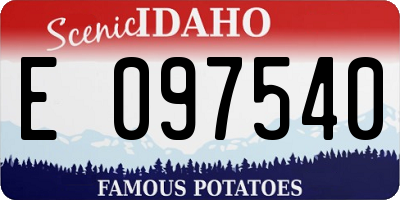 ID license plate E097540