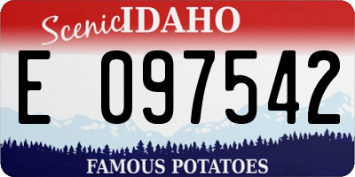 ID license plate E097542