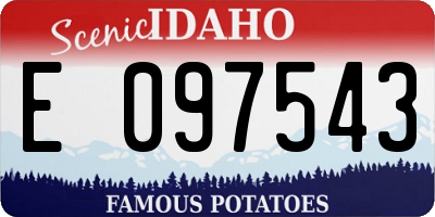 ID license plate E097543