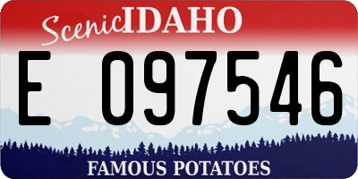 ID license plate E097546
