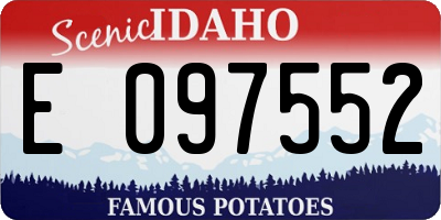 ID license plate E097552
