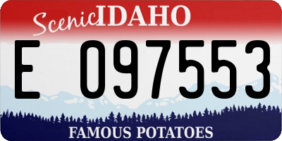 ID license plate E097553