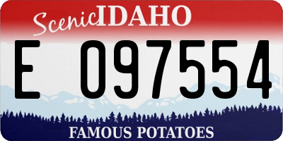 ID license plate E097554